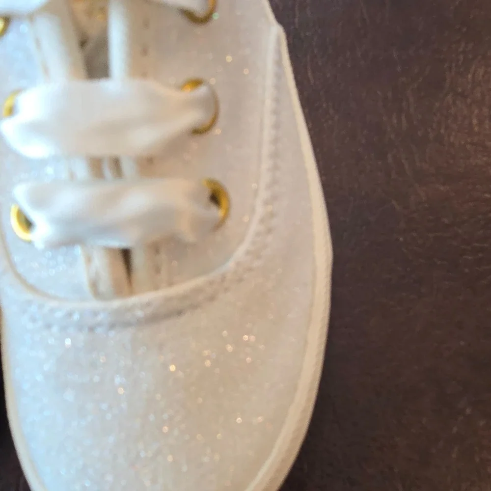 Keds x Kate Spade Kids Champion Glitter Sneakers Cream Gold Size 6M